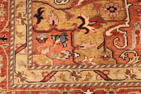 Serapi Beige Hand Knotted 99 X 1310 Area Rug 254-29585 Image 5