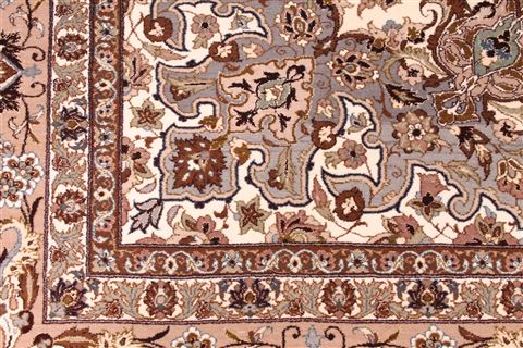 Isfahan Beige Hand Knotted 72 X 1010  Area Rug 254-29587 Image 5
