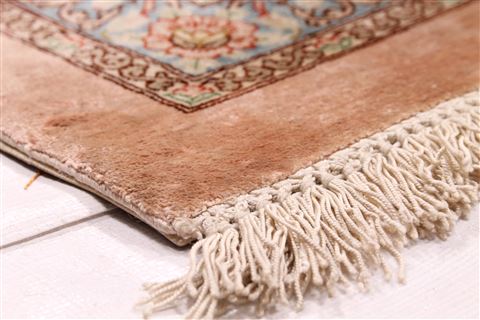 Qum Beige Hand Knotted 80 X 116 Area Rug 254-29590 Image 1