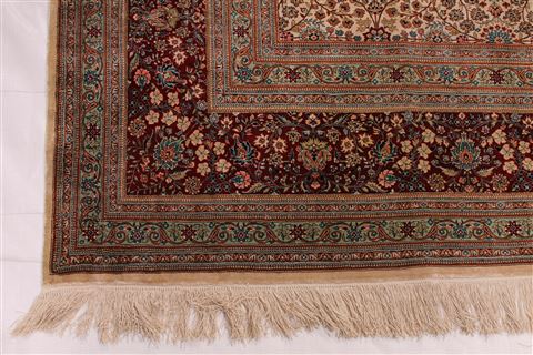 Hereke Beige Hand Knotted 88 X 116  Area Rug 254-29594 Image 2