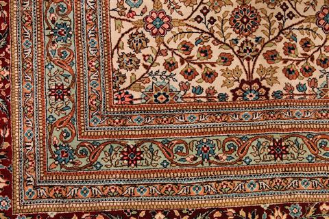 Hereke Beige Hand Knotted 88 X 116  Area Rug 254-29594 Image 5