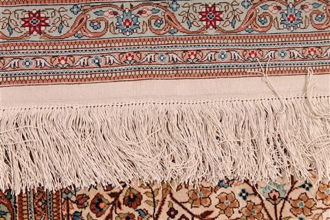 Hereke Beige Hand Knotted 88 X 116  Area Rug 254-29594 Image 6