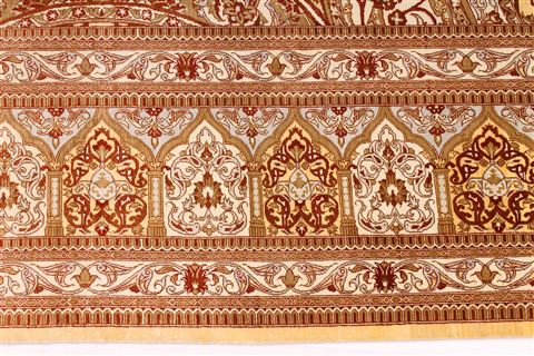 Qum Beige Hand Knotted 80 X 96 Area Rug 254-29595 Image 4