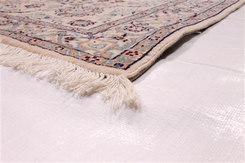 Nain Beige Hand Knotted 82 X 116 Area Rug 254-29597 Image 1