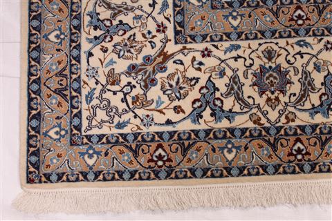 Nain Blue Hand Knotted 83 X 121 Area Rug 254-29598 Image 2