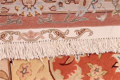 Tabriz Beige Hand Knotted 81 X 120 Area Rug 254-29603 Image 6