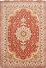 Tabriz Beige Hand Knotted 81 X 120 Area Rug 254-29603 Thumb 0