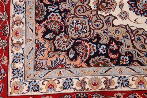 Isfahan White Hand Knotted 85 X 124 Area Rug 254-29606 Image 5