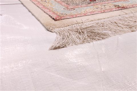 Qum Brown Hand Knotted 80 X 117 Area Rug 254-29608 Image 1