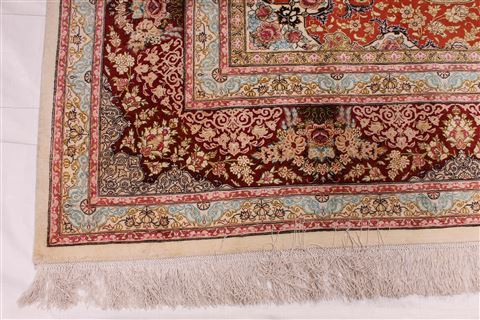 Qum Brown Hand Knotted 80 X 117 Area Rug 254-29608 Image 2