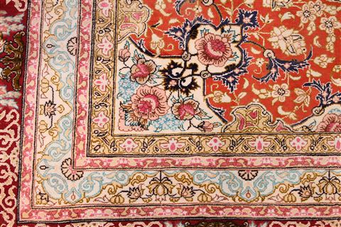 Qum Brown Hand Knotted 80 X 117 Area Rug 254-29608 Image 5