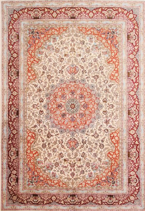 Qum Brown Hand Knotted 80 X 117 Area Rug 254-29608 Image 0
