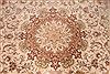 Tabriz Beige Hand Knotted 82 X 117  Area Rug 254-29609 Thumb 3