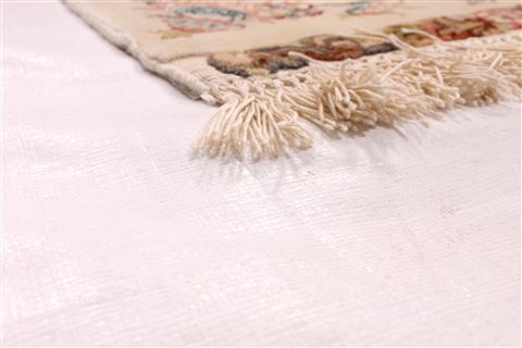 Tabriz Beige Hand Knotted 82 X 1110 Area Rug 254-29611 Image 1