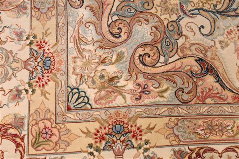 Tabriz Beige Hand Knotted 82 X 1110 Area Rug 254-29611 Image 5