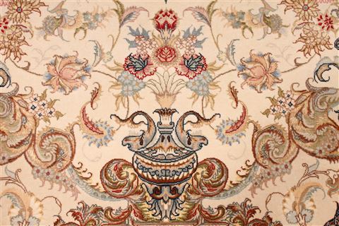 Tabriz Beige Hand Knotted 82 X 1110 Area Rug 254-29611 Image 6