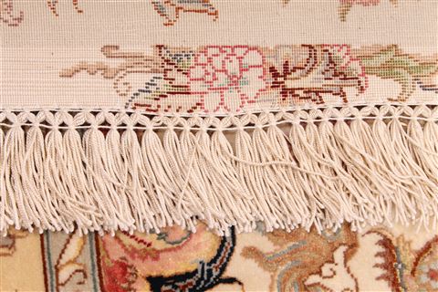 Tabriz Beige Hand Knotted 82 X 1110 Area Rug 254-29611 Image 8