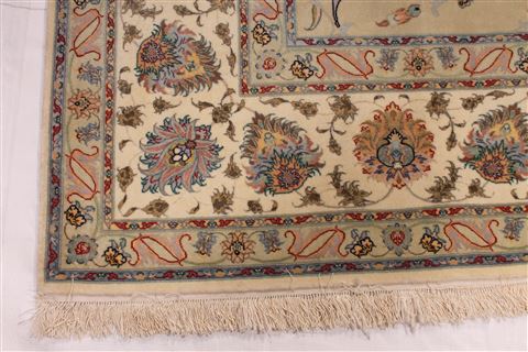Tabriz Beige Hand Knotted 82 X 120 Area Rug 254-29612 Image 2