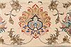 Tabriz Beige Hand Knotted 82 X 120  Area Rug 254-29612 Thumb 6