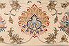 Tabriz Beige Hand Knotted 82 X 120 Area Rug 254-29612 Thumb 6