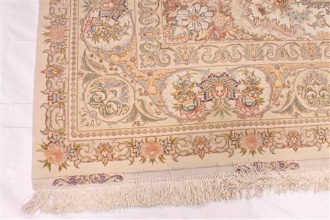 Tabriz Beige Hand Knotted 82 X 116  Area Rug 254-29613 Image 2