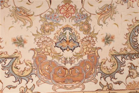 Tabriz Beige Hand Knotted 82 X 116  Area Rug 254-29613 Image 6