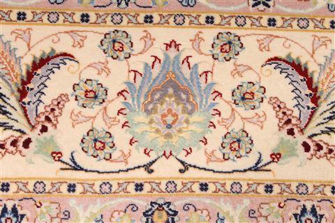 Tabriz Beige Hand Knotted 84 X 118 Area Rug 254-29614 Image 6