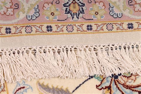 Tabriz Beige Hand Knotted 84 X 118 Area Rug 254-29614 Image 7