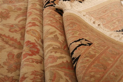Tabriz Brown Hand Knotted 90 X 120 Area Rug 100-29615 Image 2