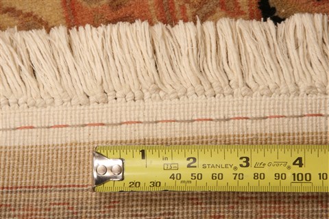 Tabriz Brown Hand Knotted 90 X 120 Area Rug 100-29615 Image 4