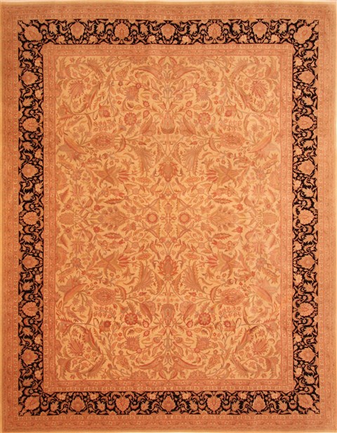Tabriz Brown Hand Knotted 90 X 120 Area Rug 100-29615 Image 0