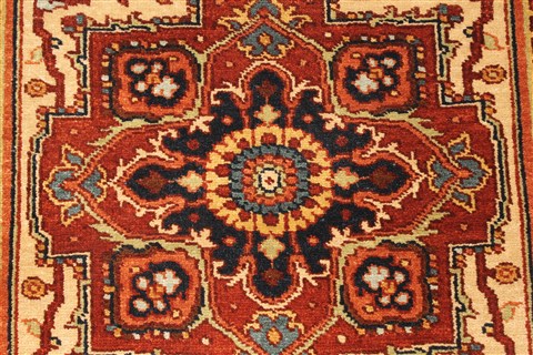 Serapi Brown Runner Hand Knotted 26 X 196 Area Rug 250-29616 Image 1