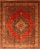 Tabriz Orange Hand Knotted 80 X 100  Area Rug 100-29622 Thumb 0