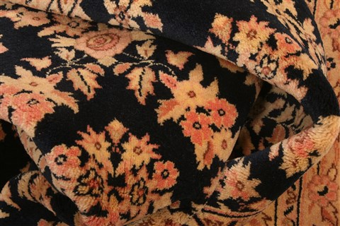 Tabriz Brown Hand Knotted 94 X 111 Area Rug 100-29625 Image 1
