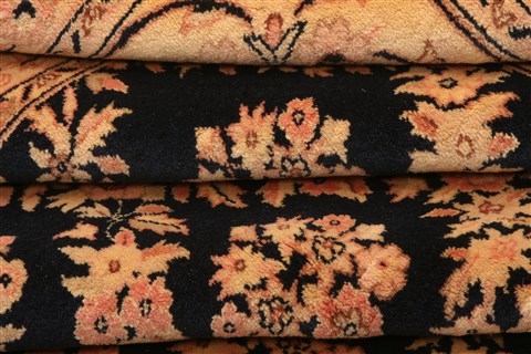 Tabriz Brown Hand Knotted 94 X 111 Area Rug 100-29625 Image 3
