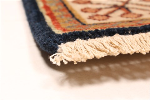 Karajeh Beige Runner Hand Knotted 26 X 200 Area Rug 250-29631 Image 4