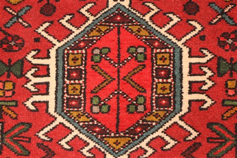 Karajeh Green Runner Hand Knotted 26 X 157 Area Rug 250-29633 Image 1