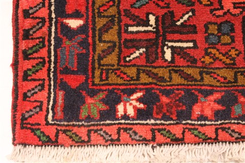 Karajeh Green Runner Hand Knotted 26 X 157 Area Rug 250-29633 Image 7