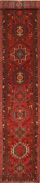 Karajeh Green Runner Hand Knotted 26 X 157 Area Rug 250-29633 Image 0