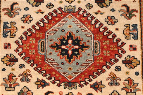 Karajeh Blue Runner Hand Knotted 26 X 200 Area Rug 250-29635 Image 7