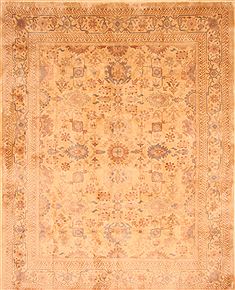 Chinese Varamin Yellow Rectangle 8x10 ft Wool Carpet 29637