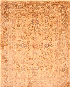 Varamin Yellow Hand Knotted 7'9" X 9'9"  Area Rug 100-29637