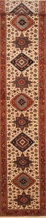 Karajeh Brown Runner Hand Knotted 26 X 201 Area Rug 250-29639 Image 0