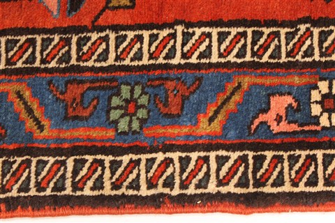 Hossein Abad Blue Runner Hand Knotted 33 X 149 Area Rug 250-29641 Image 2