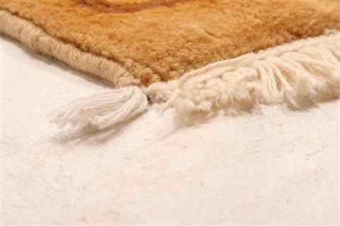 Tabriz Beige Hand Knotted 90 X 120 Area Rug 100-29643 Image 5