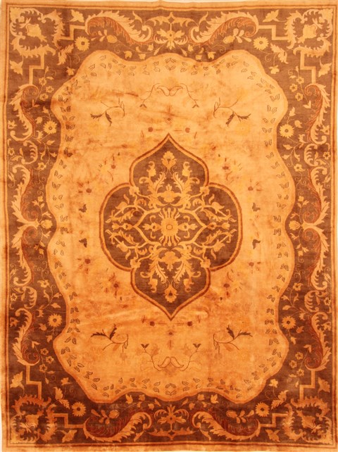 Tabriz Beige Hand Knotted 90 X 120 Area Rug 100-29643 Image 0