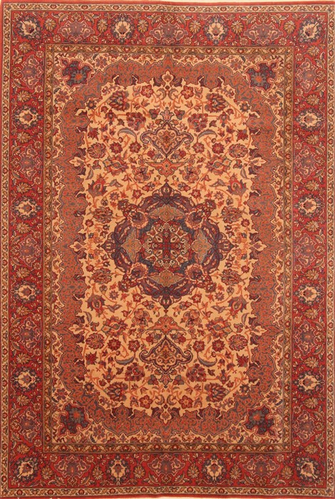 Tabriz Red Hand Knotted 61 X 810  Area Rug 100-29646 Image 0