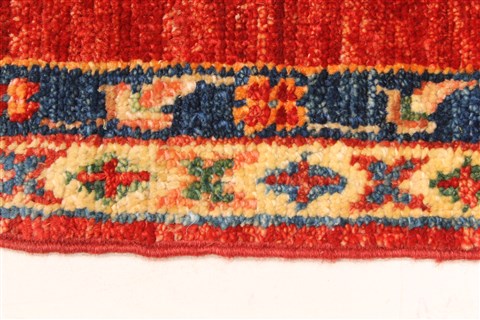 Kazak Multicolor Runner Hand Knotted 28 X 118 Area Rug 250-29647 Image 1