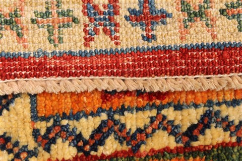 Kazak Multicolor Runner Hand Knotted 28 X 118 Area Rug 250-29647 Image 3