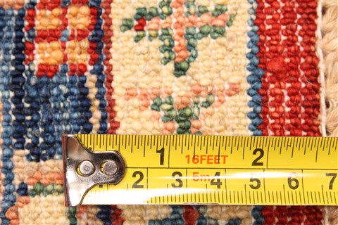 Kazak Multicolor Runner Hand Knotted 28 X 118 Area Rug 250-29647 Image 4